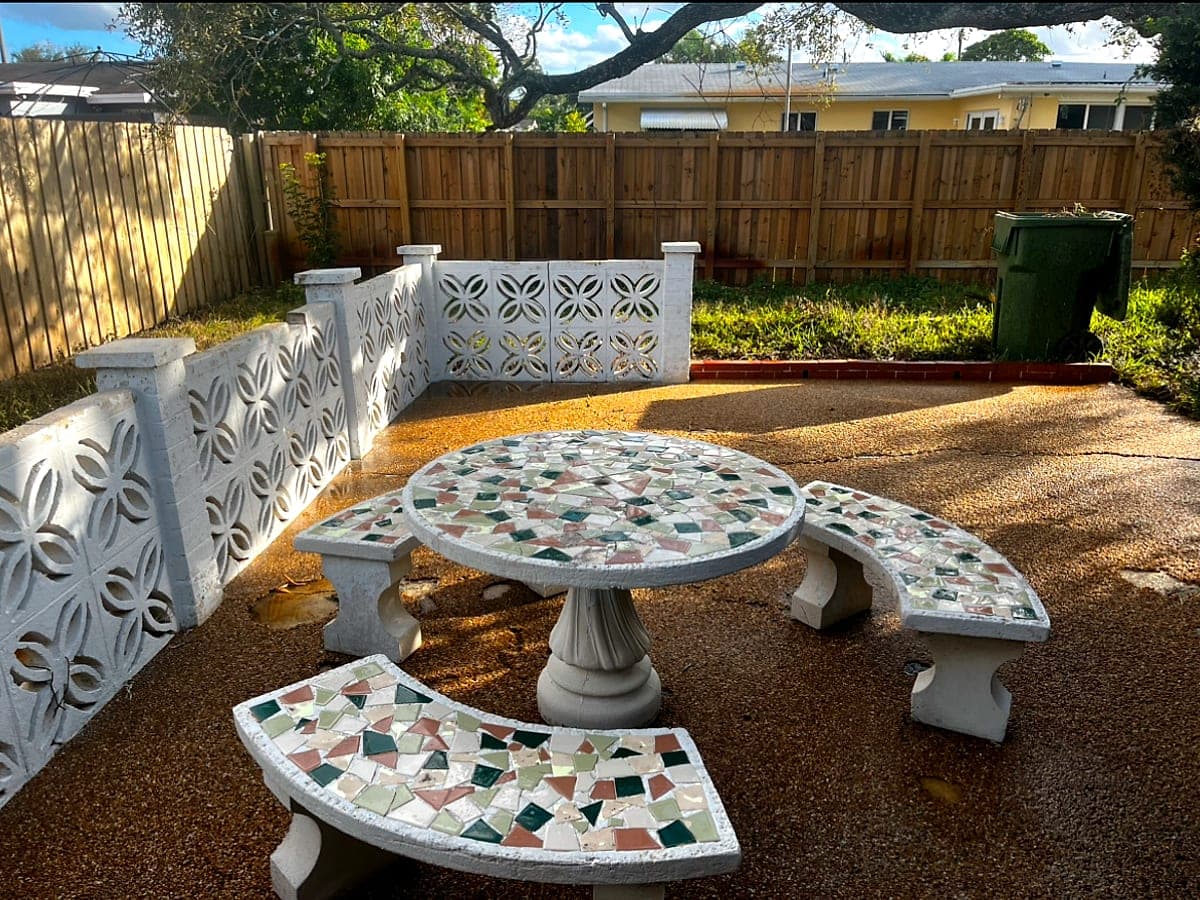 Back patio transformed